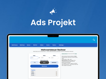 Product: Etablierter MwSt-Rechner (8+ Jahre) - starker org. Traffic