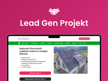 Product: Prämiertes SEO-Leadportal mit Ø 1.800 € Monatsumsatz