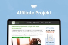 Product: Affiliateseite mit passiven Einnahmen seit 2021